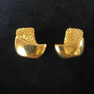 Monet Gold Textured Earrings